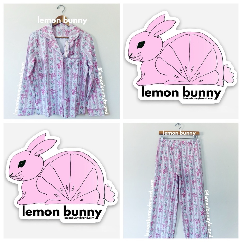 Roller Rabbit x LoveShackFancy Heirloom Monkey Long Sleeve Polo Pajamas PalePink